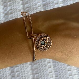 Alex and Ani Rose Gold Evil Eye Bracelet